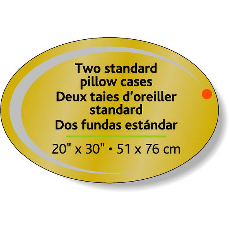 Dull Gold Foil Paper Flexo-Printed Stock Oval Roll Labels (2"x3")