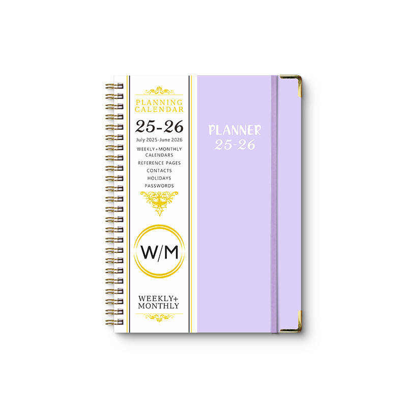 July 2025 June 2026 A5 Spiral Planner Notebook Monthly Book 8