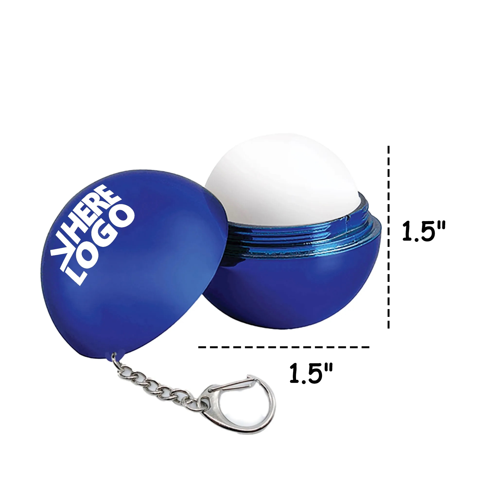 MOQ 20 Metallic Lip Balm Keychain 2