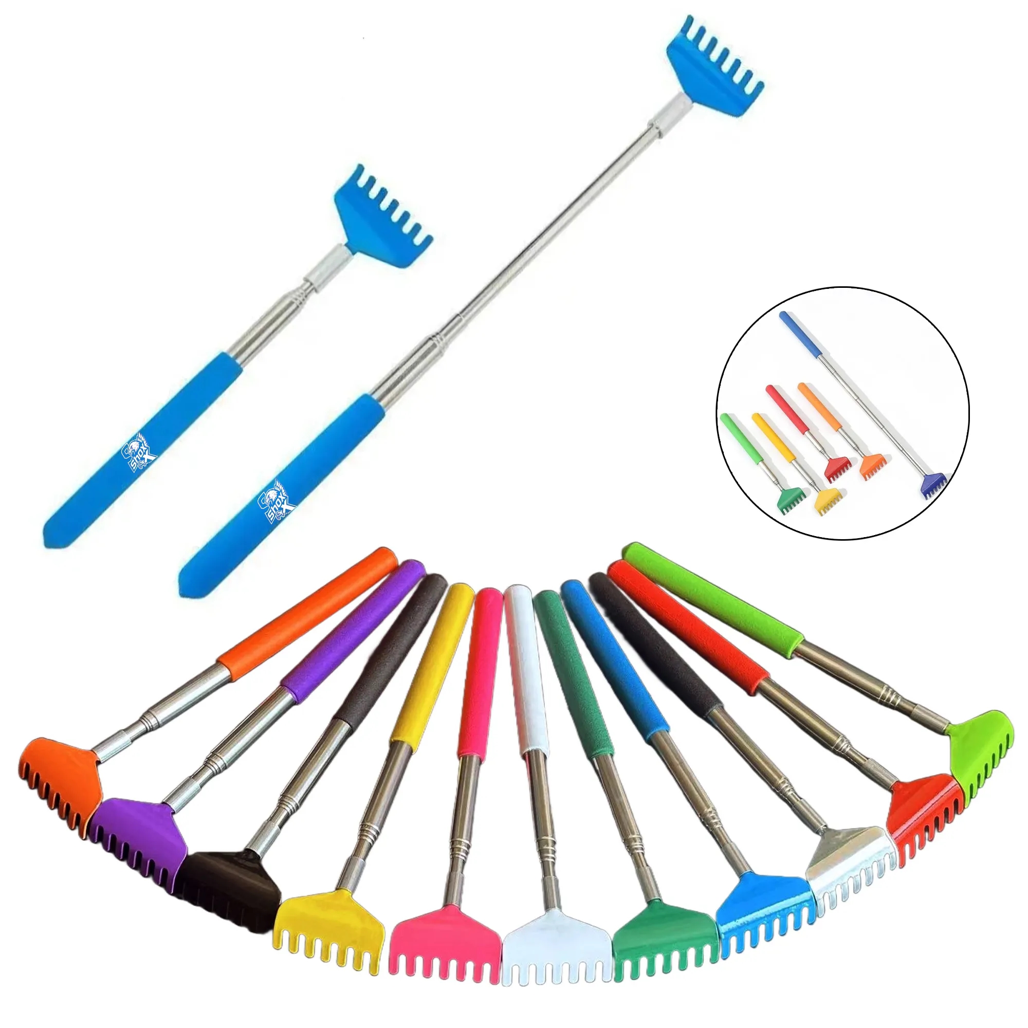 MOQ 20 Portable Stainless Steel Retractable Back Scratcher 2