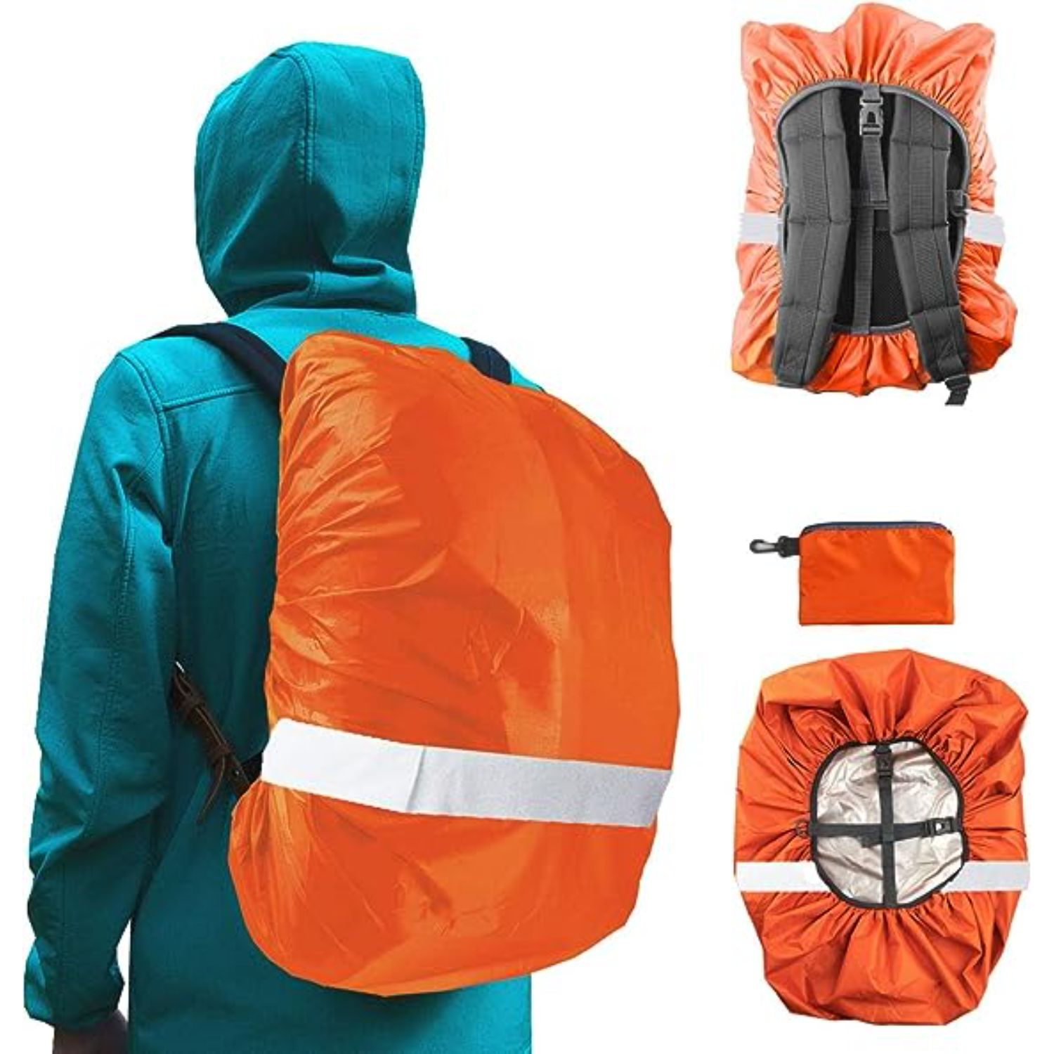 Waterproof Ultralight Reflective Tape Safety Rain Cover Backpack 2