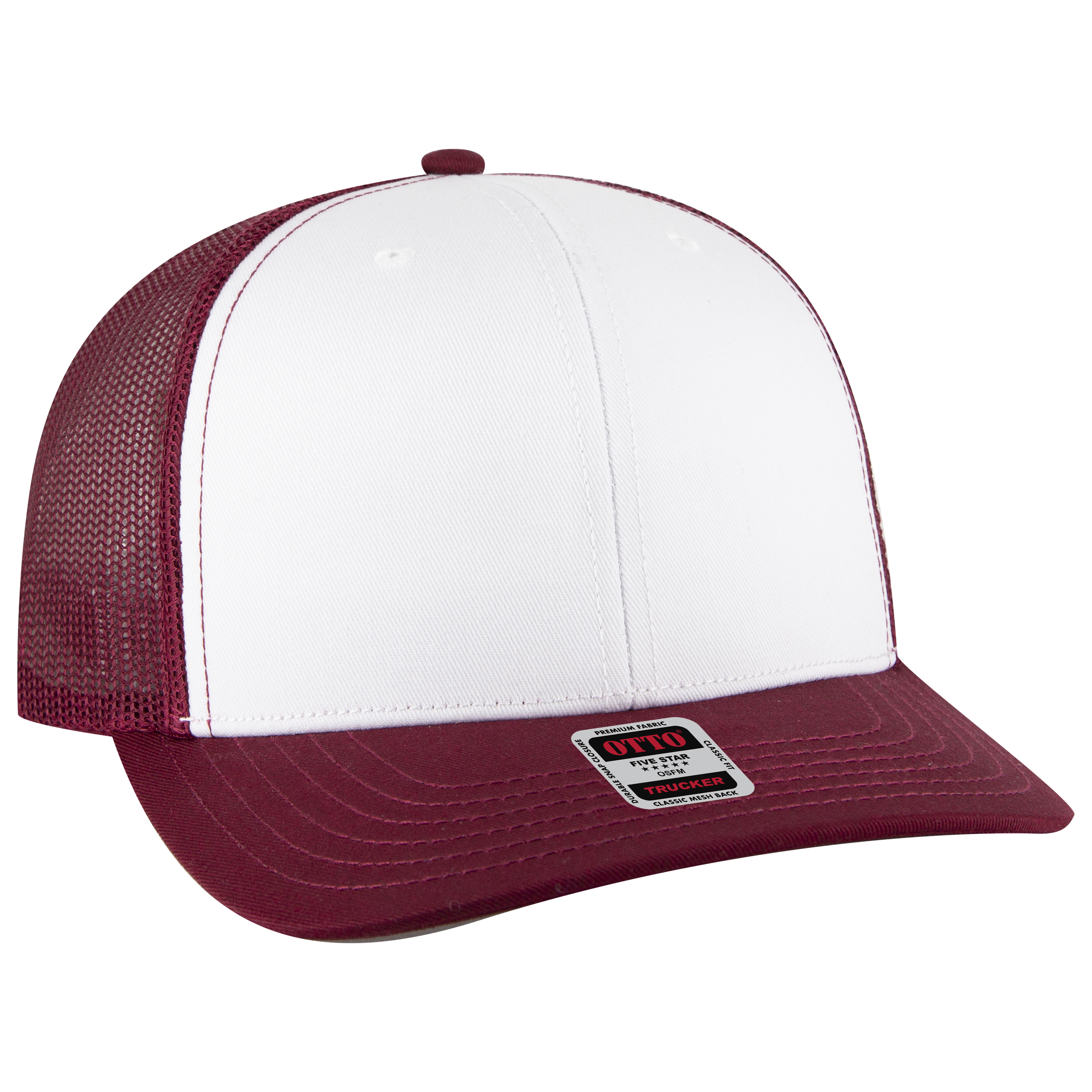 OTTO CAP® 6 Panel Mid Profile Mesh Back Trucker Hat 107