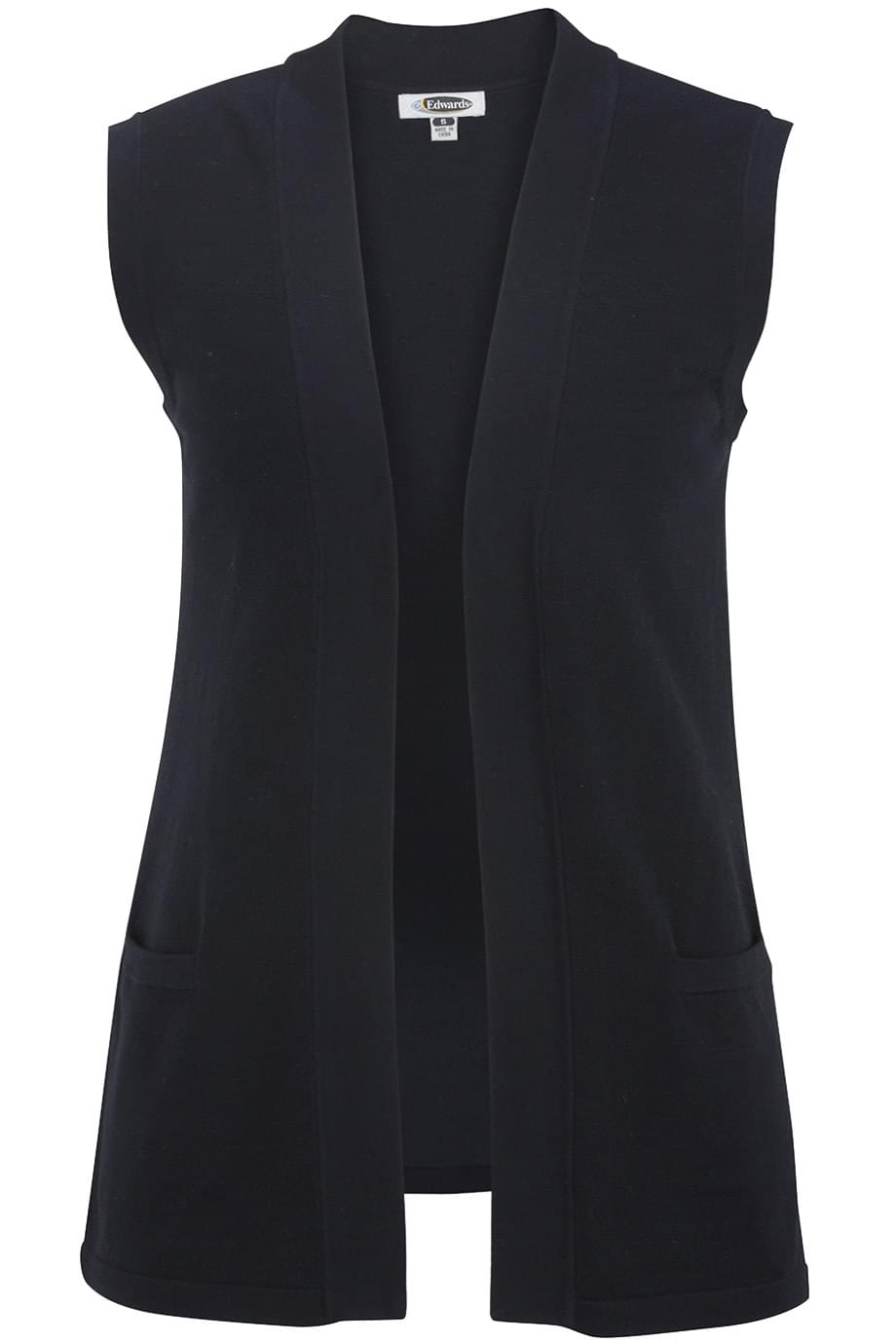 Ladies Open Cardigan Sweater Vest 2