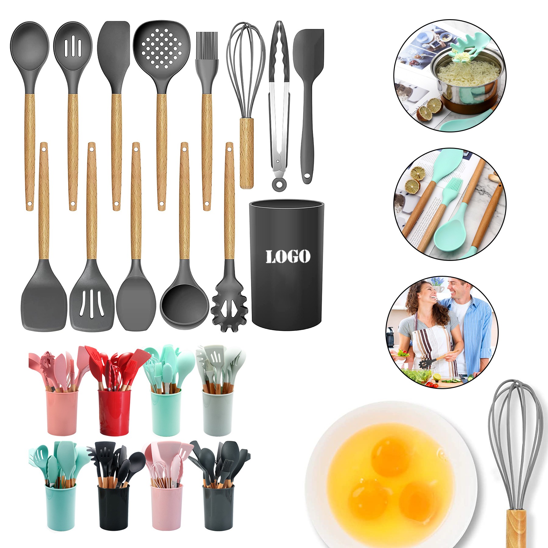 12pcs Silicone Cooking Utensils Set