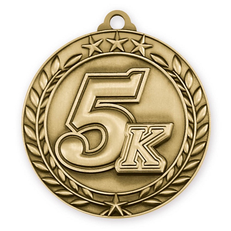 5K Wreath Award Medallion (2-3/4") 3