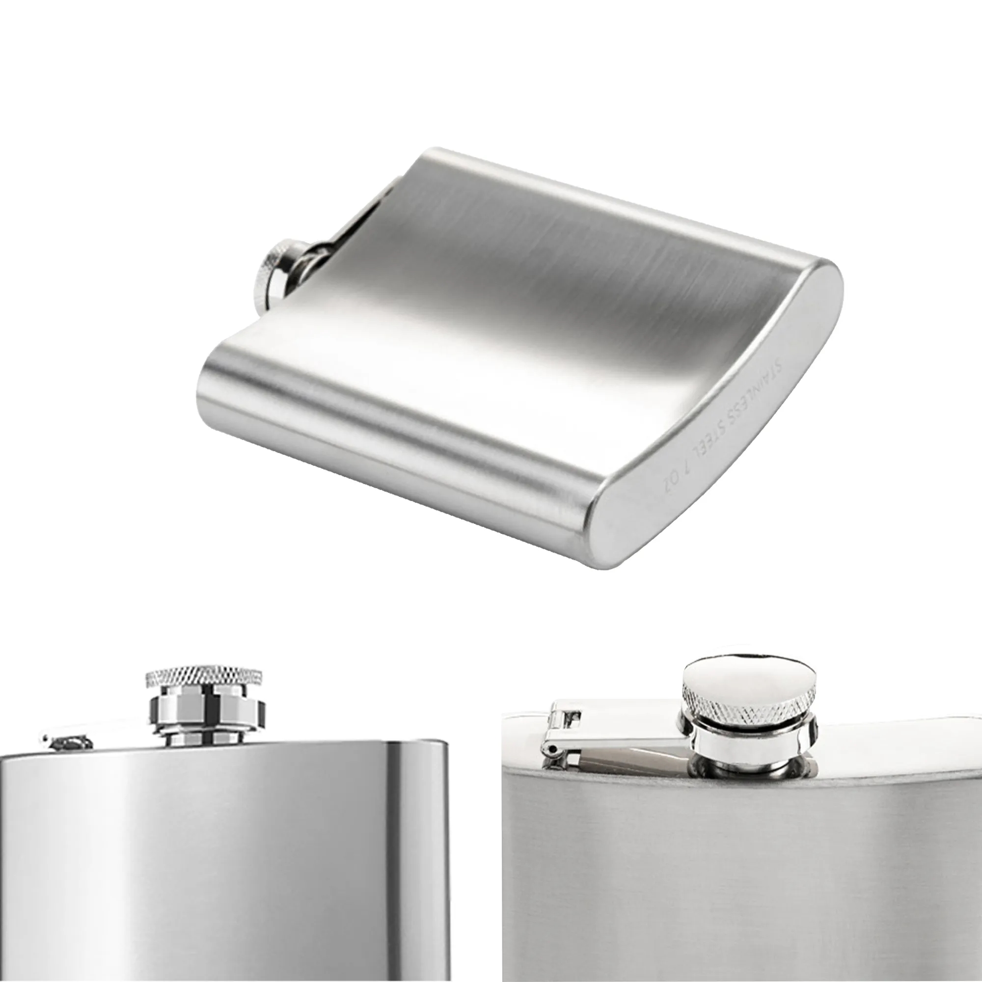 8Oz. Stainless Steel Hhip Flask Wine Bottle, custom water bottle with logo imprint 5