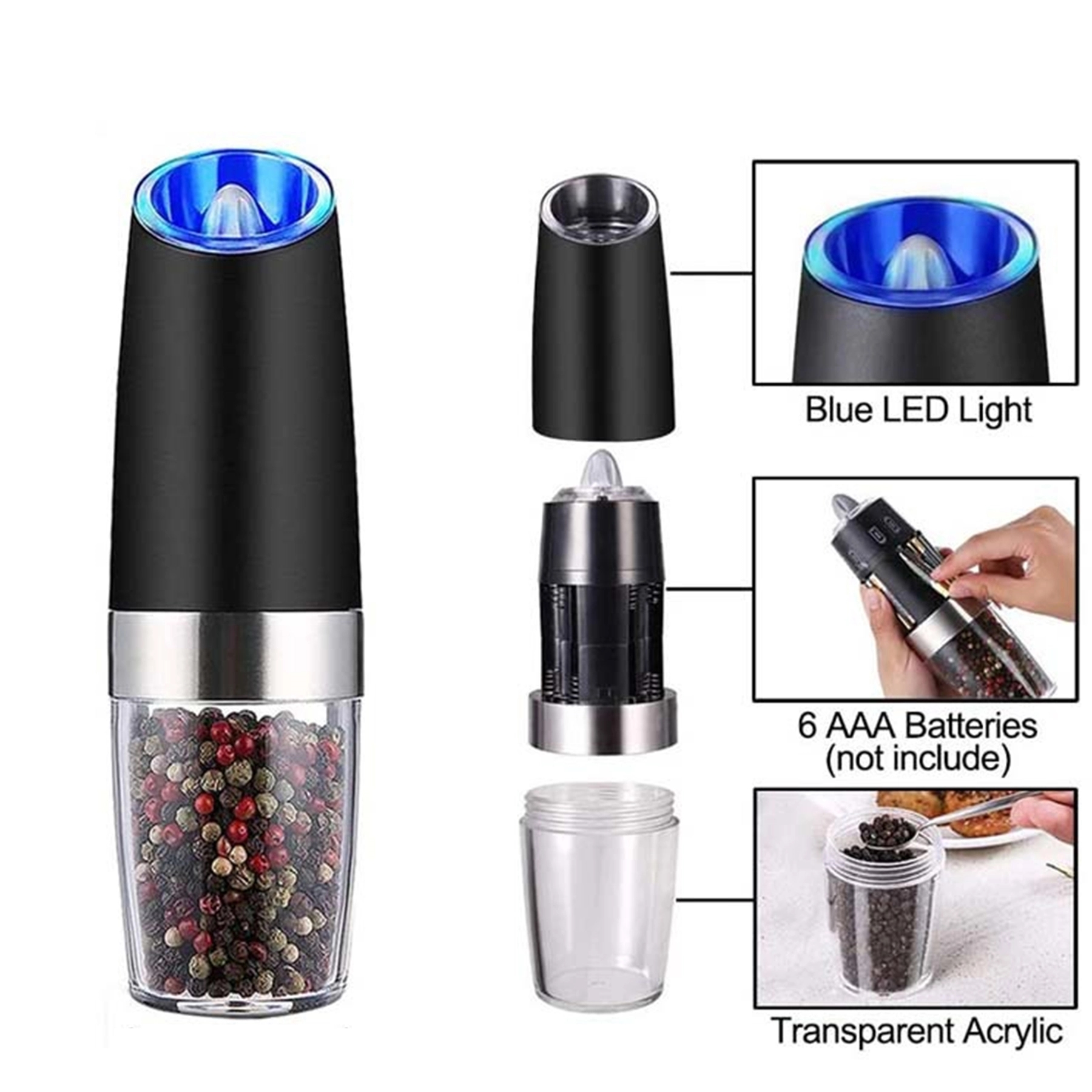 Gravity Electric Pepper Grinder 4