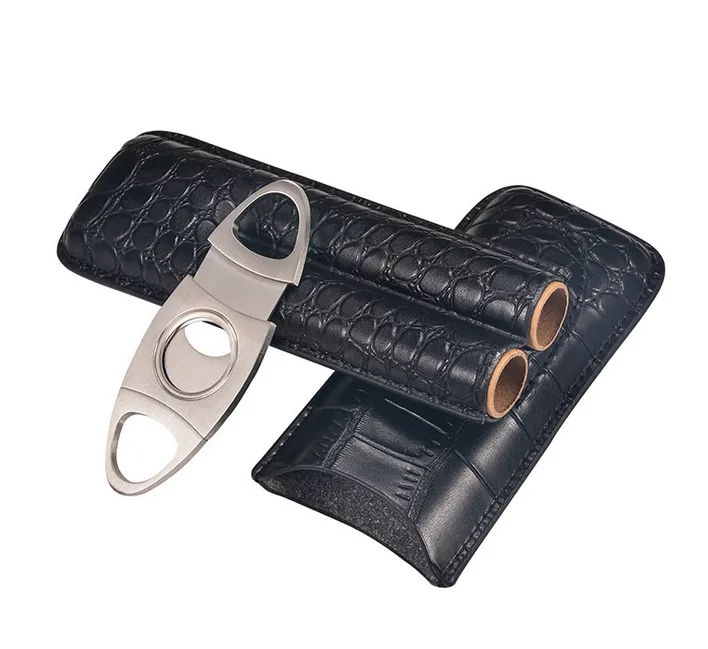Portable Genuine Leather Cigar Case 1