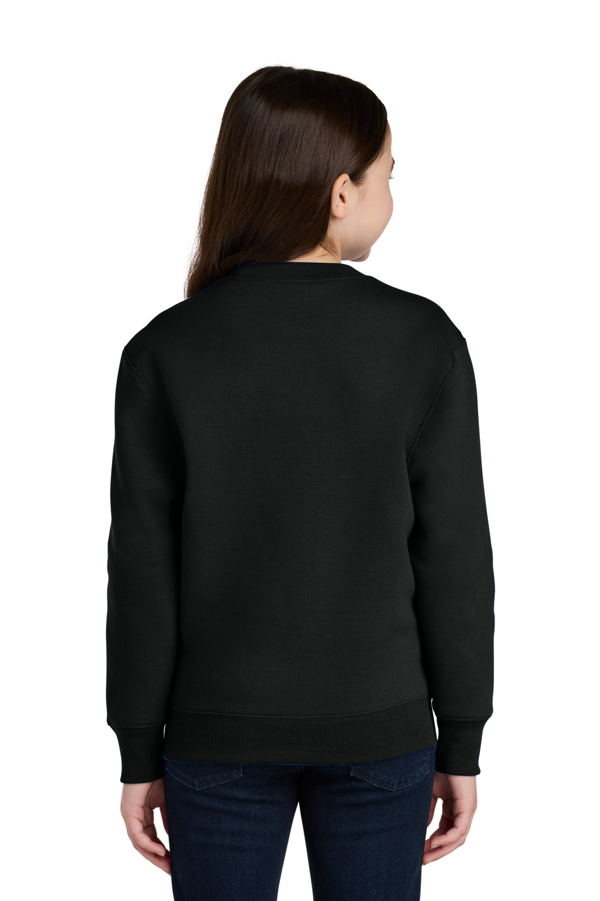 Port & Co Youth Core Fleece Crewneck Pocket Sweatshirt PC78YPKT 33