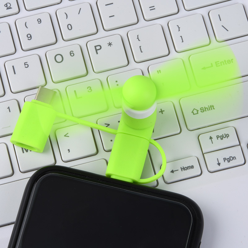 3 in 1 Mini Portable Micro USB/Type C/Lightning Port Phone Fan 13
