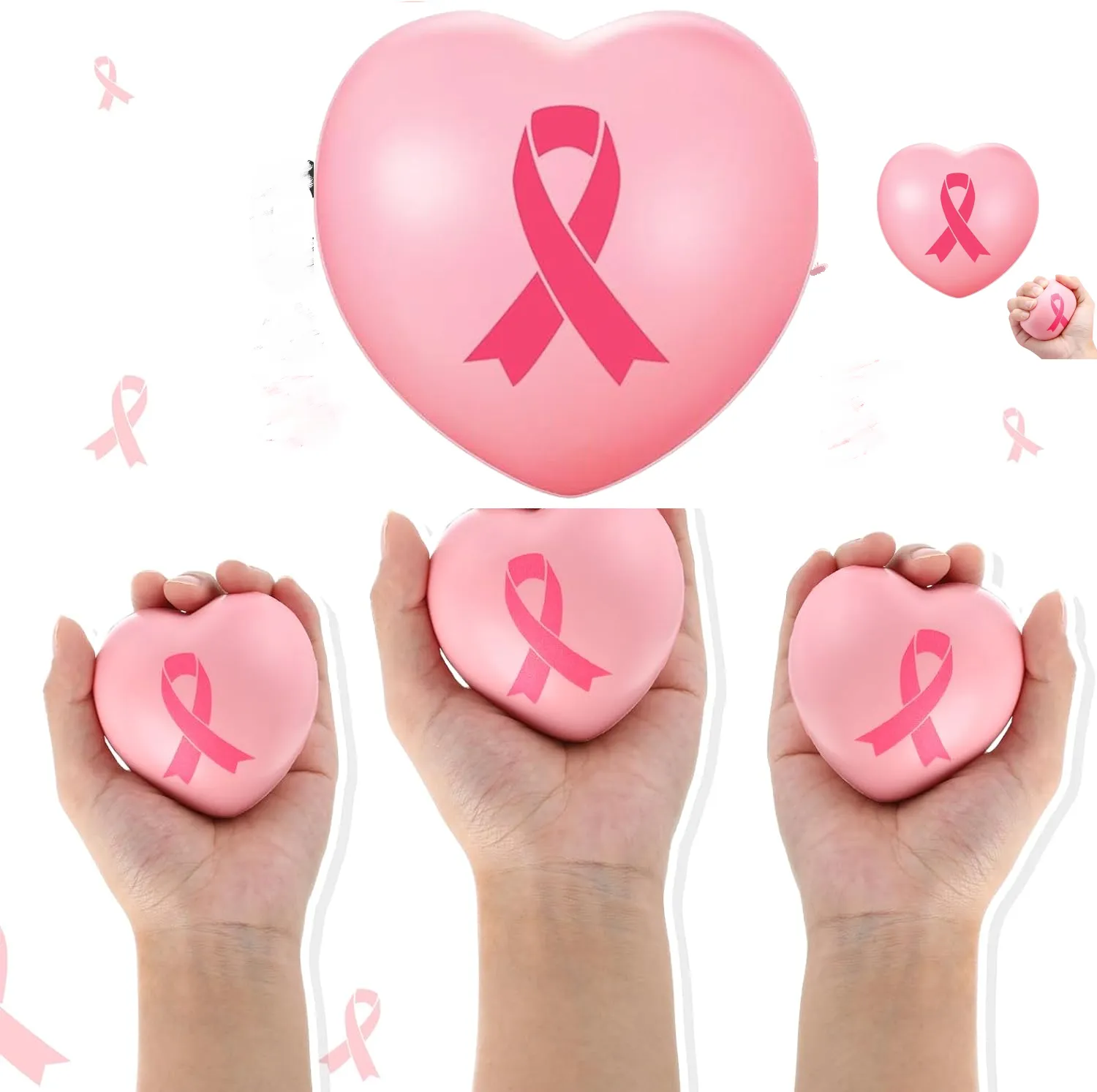 Breast Cancer Awareness Pink Ribbon Stress Ball 3