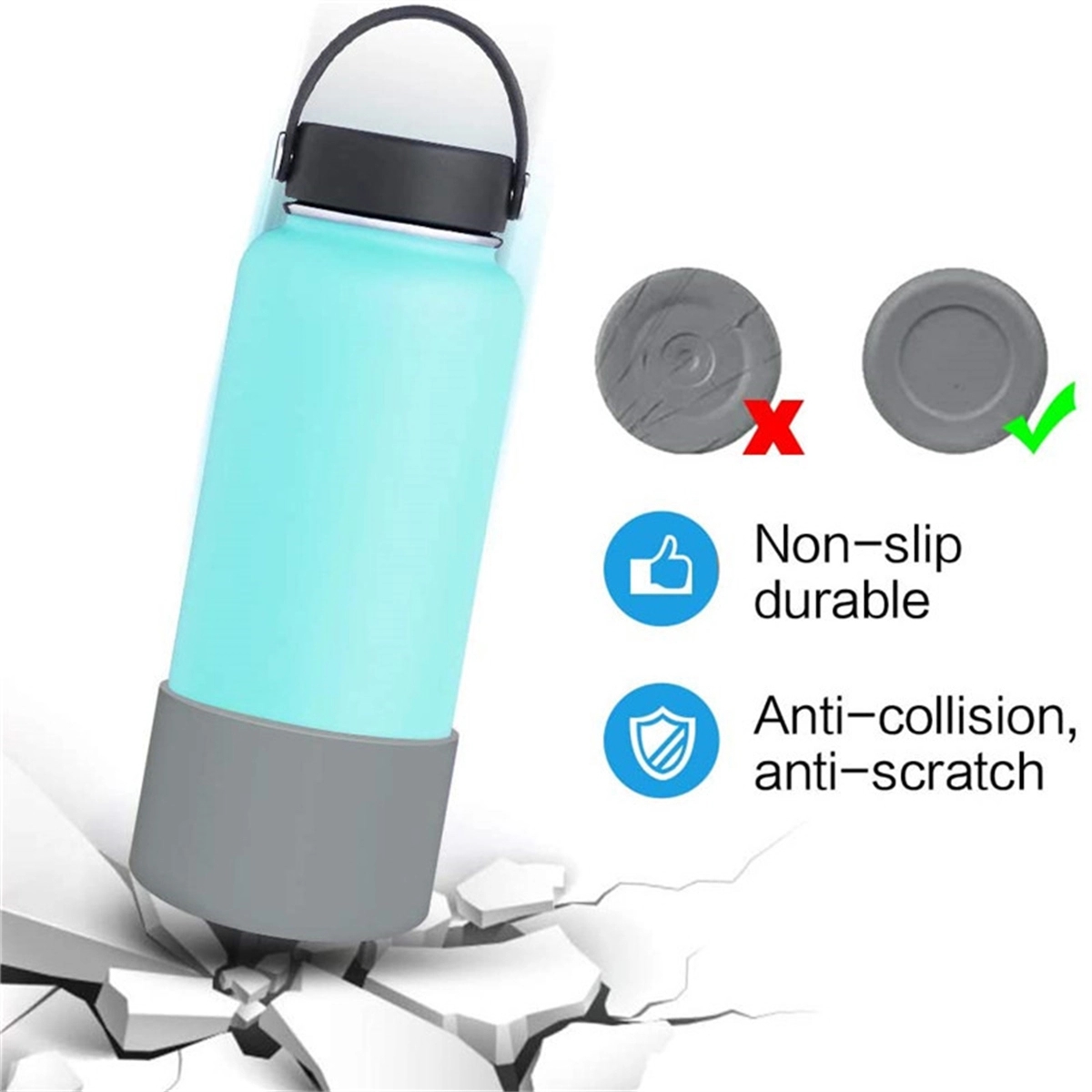 Anti-Slip Protective Sport Bottle Bottom Cover 12Oz - 40Oz 4