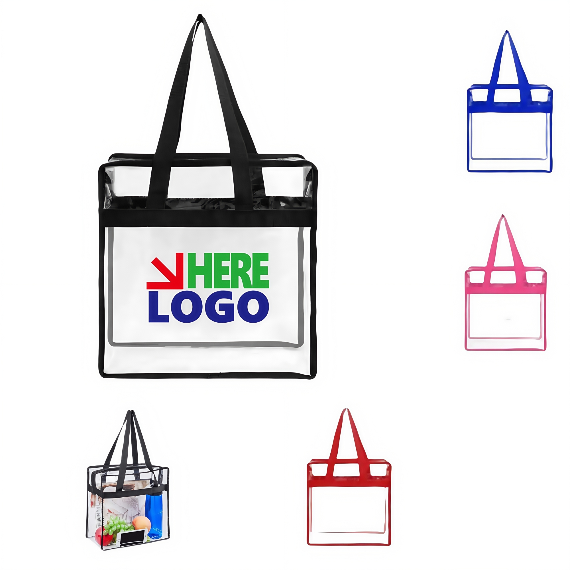 Clear Tote Bag With Zipper 3