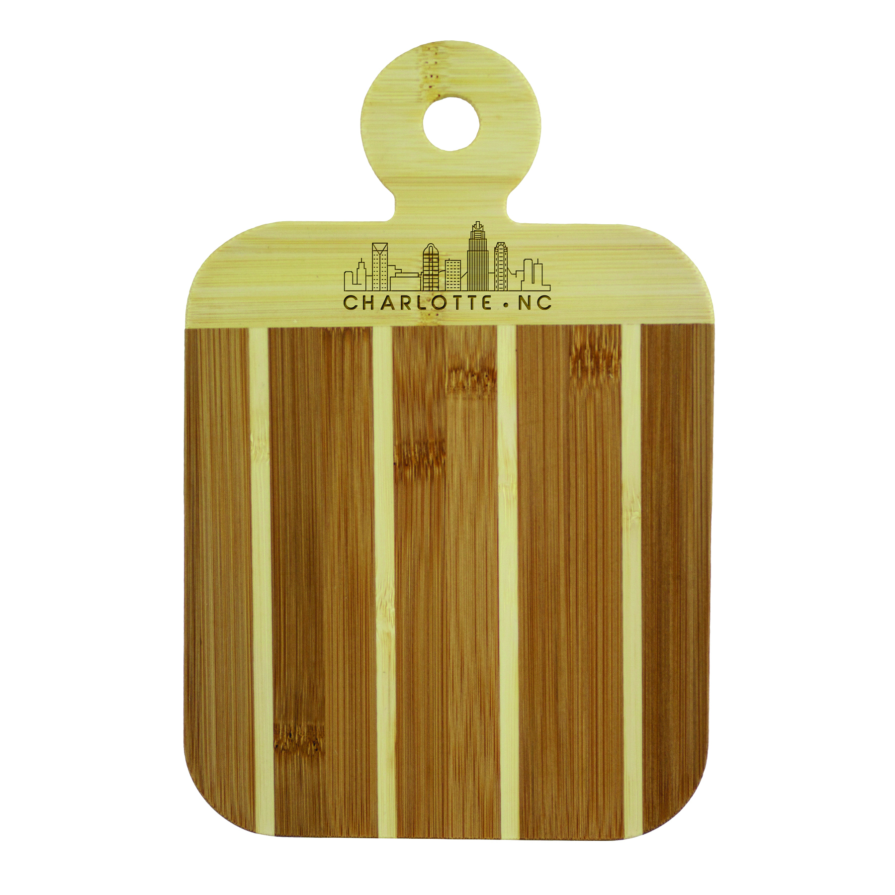 Striped Paddle City Skyline Board - Charlotte 2