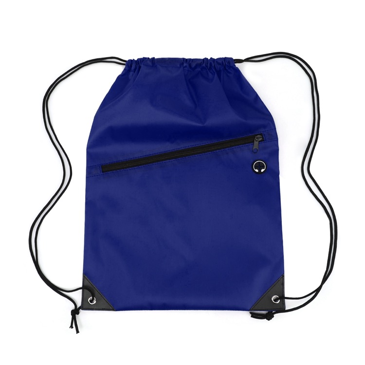 Drawstring Backpack with Front Zipper Pocket 39