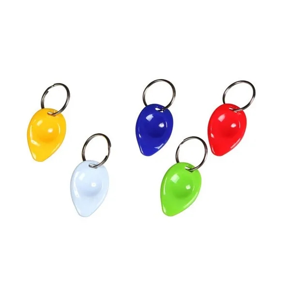 Plastic Tear Drop Shaped Lottery scratcher With Key Chain 2