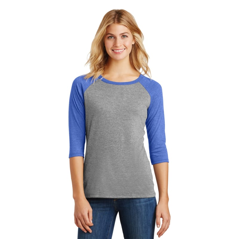 District Women's Perfect Tri 3/4-Sleeve Raglan. 27