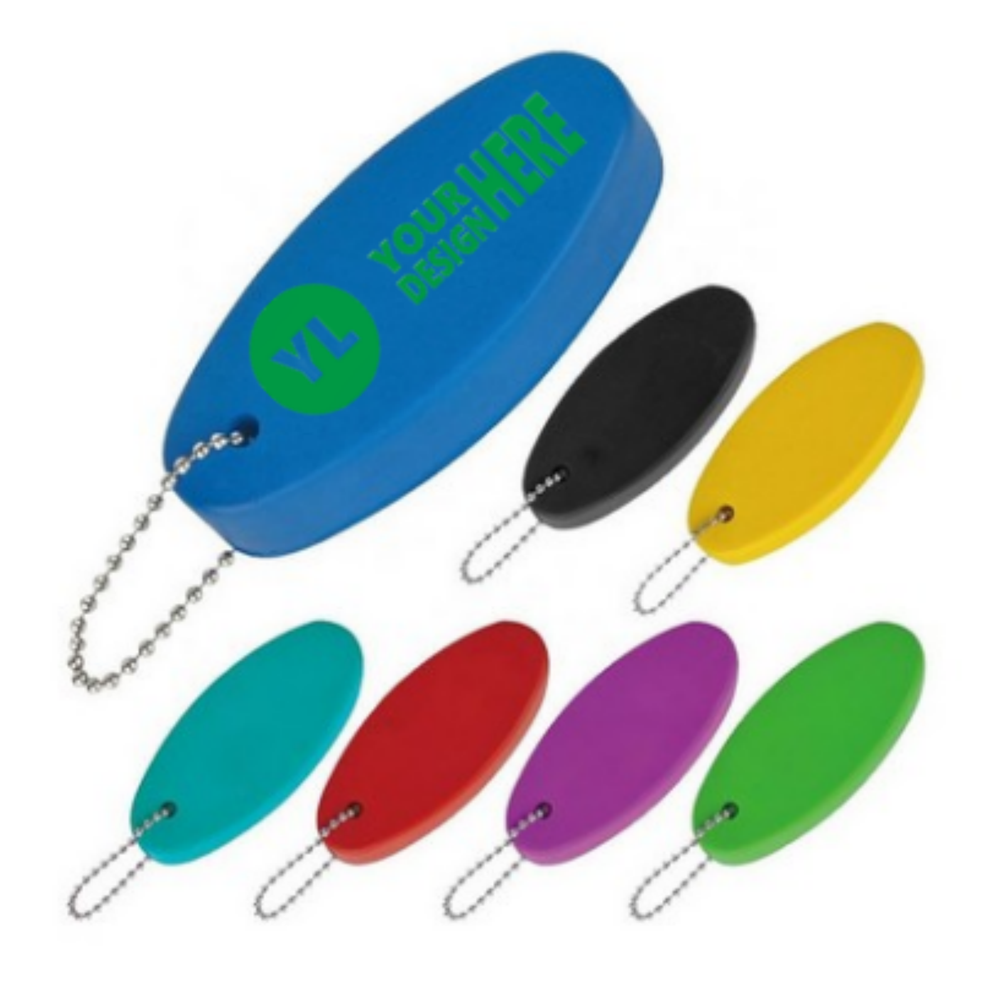 Oval Floater Foam Keychain 1