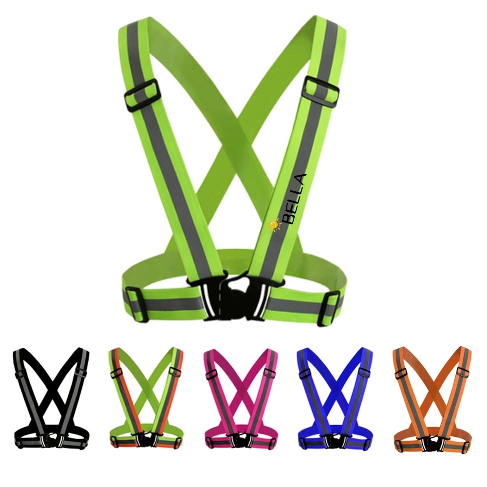 Reflective Adjustable Safety Cycling Bike Vest Belt 4