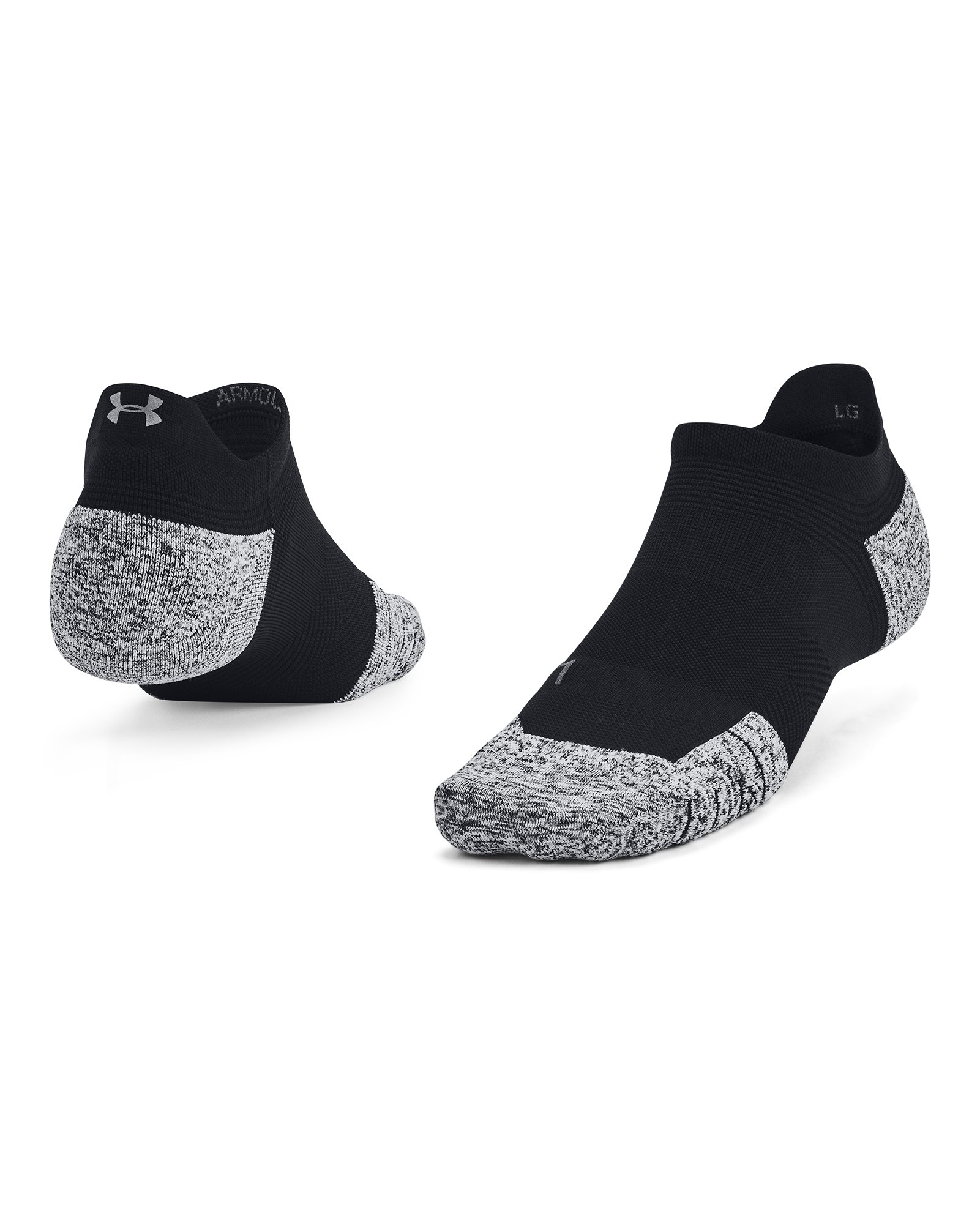 UA ArmourDry Run Cushion Unisex No Show Tab Socks 2