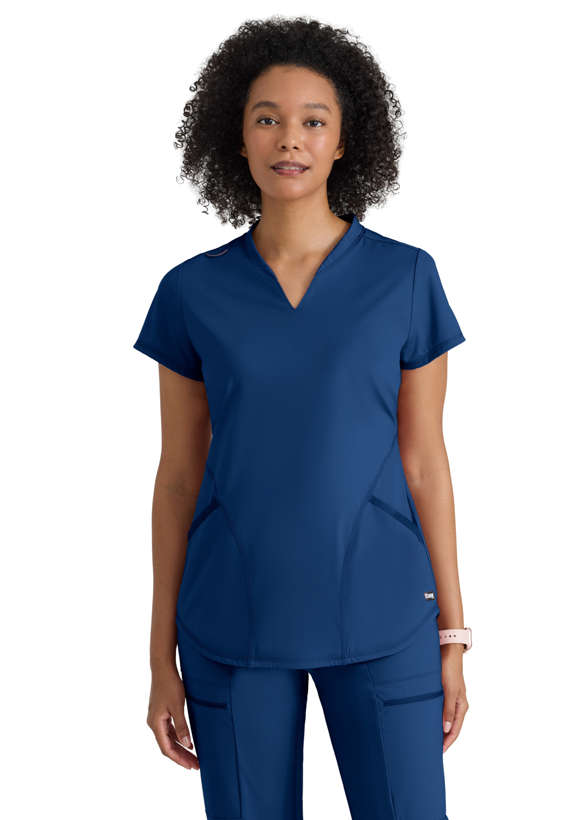 Grey's Anatomy Knit Stretch - Women's Two-Pocket V-Neck Define Scrub Top 29