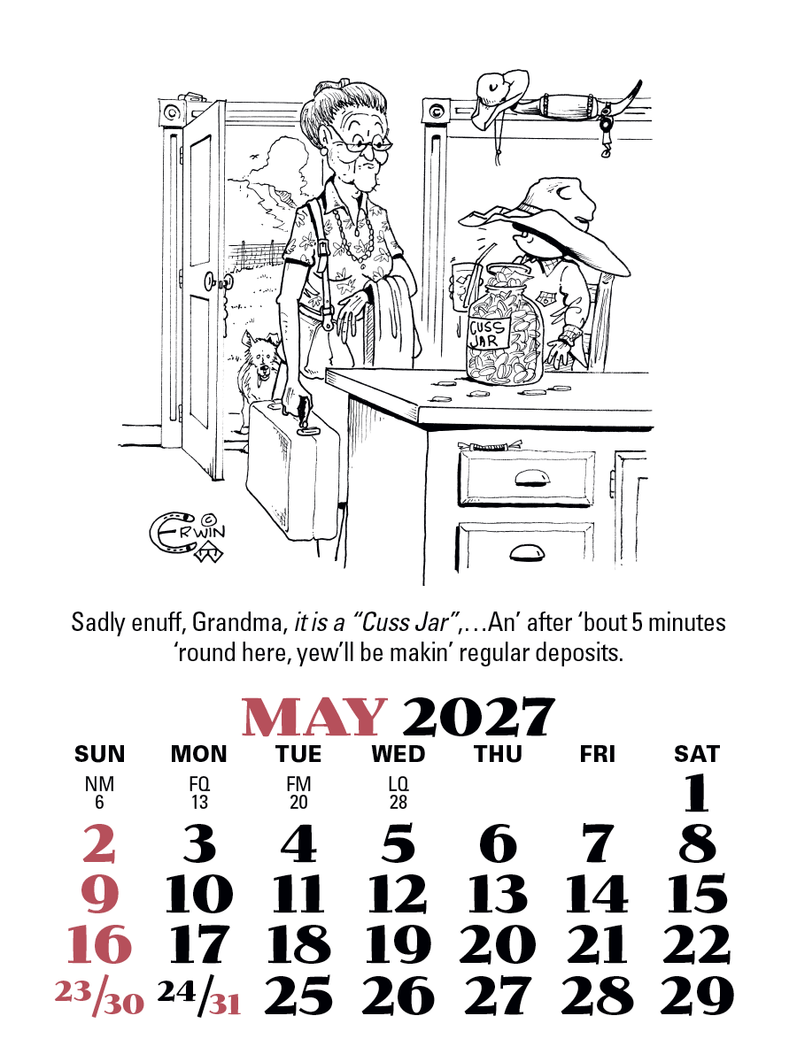 Triumph® Calendars Press-N-Stick Cowboy Calendar 630