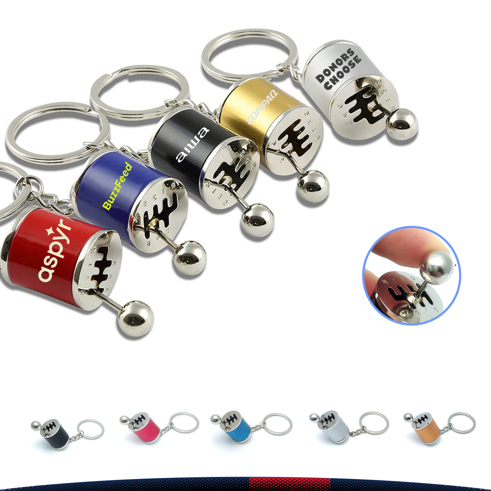3D Six Speed Keychain 4