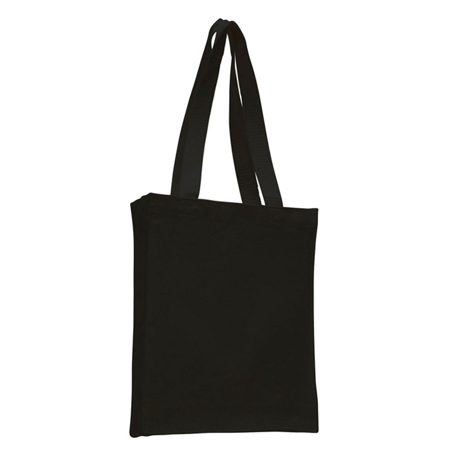 12 oz Cotton Canvas Book Tote Bag - 11"W x14"H x 5"D x 1