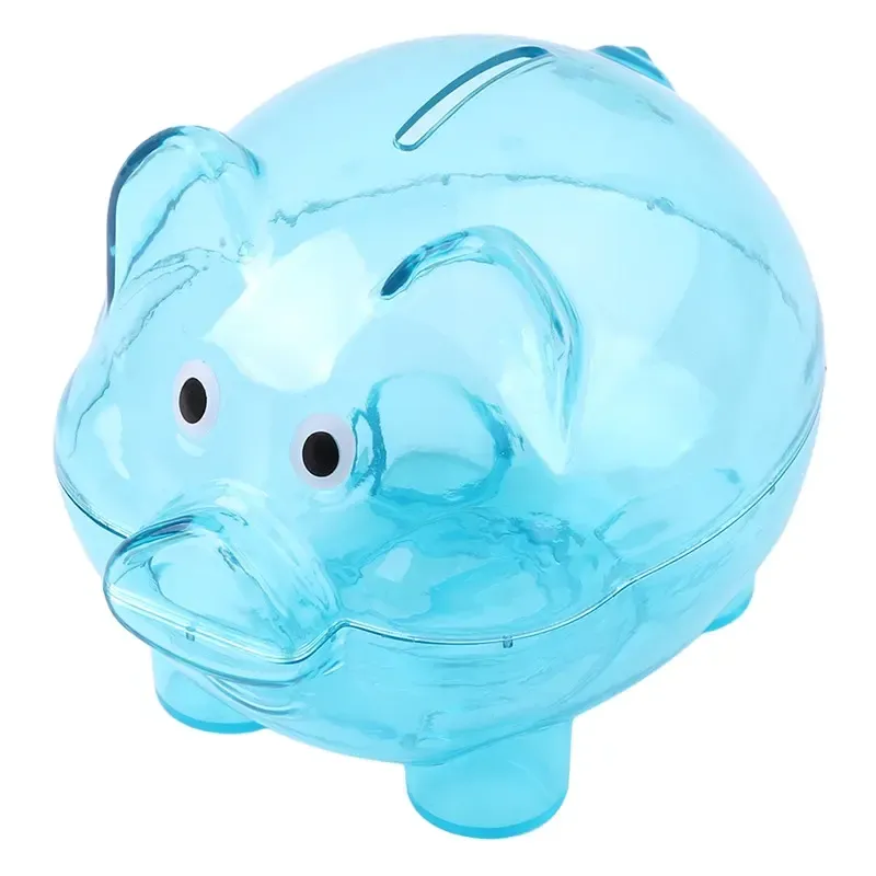 Mini Clear Piggy Coin Money Bank 8