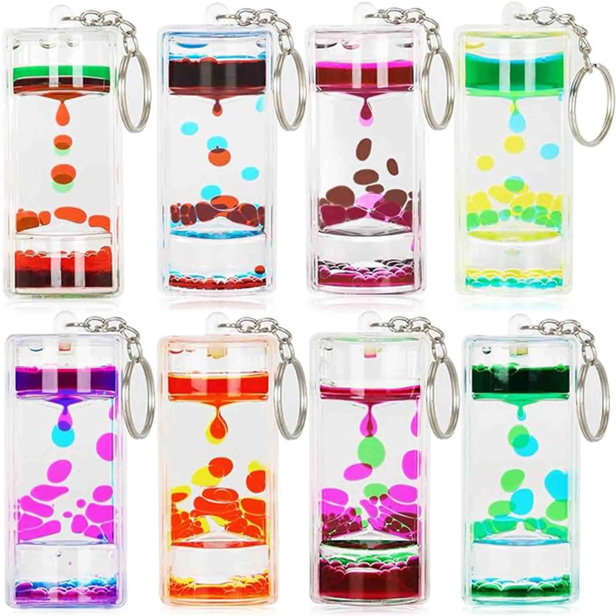 Liquid Hourglass Keychain