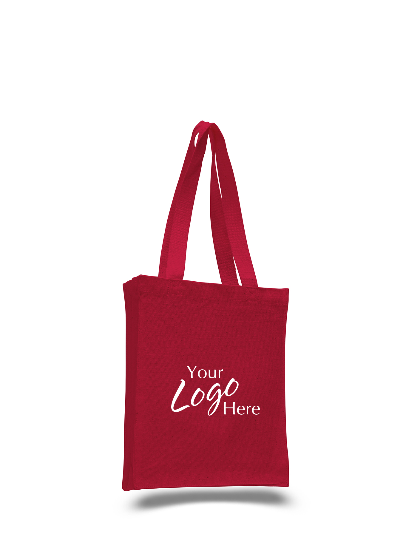 Canvas Book Bag 10" W x 12" H with 3" Gusset, custom tote bag with logo imprint 20