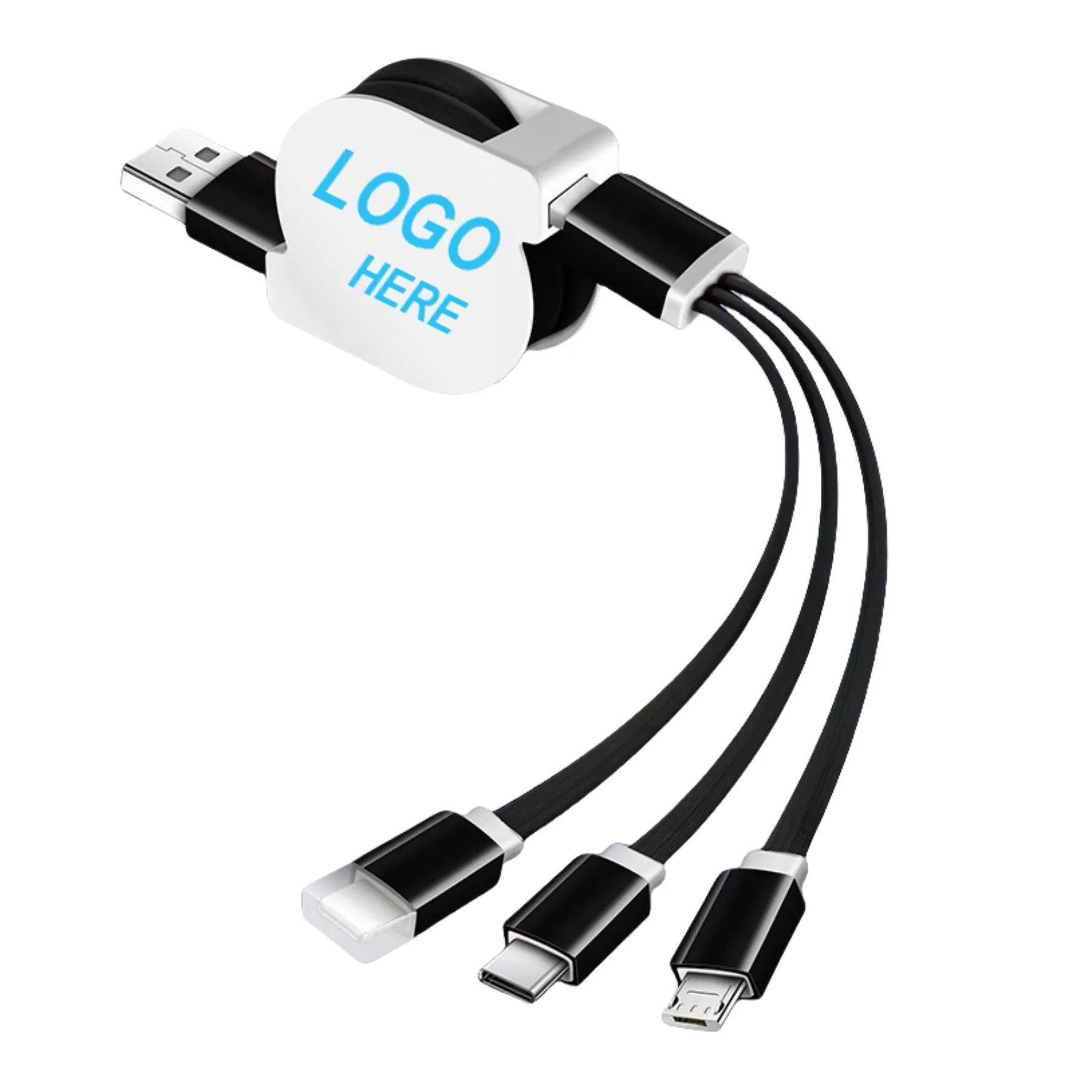 3 in 1 Retractable Cellphone Charging USB Cable 3