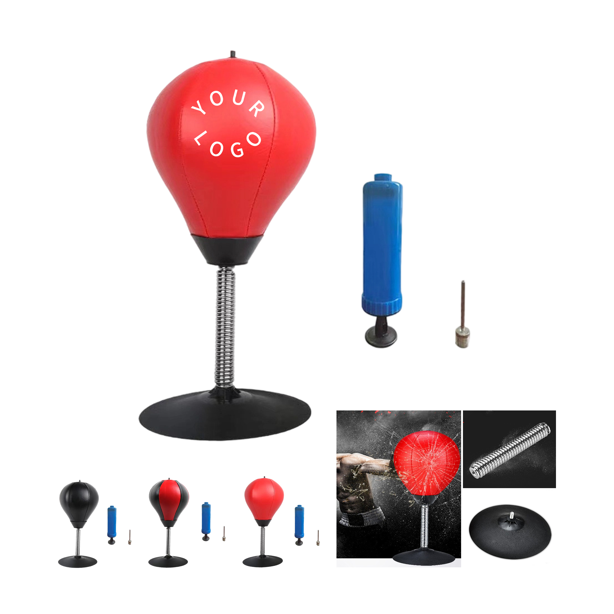 Stress-Relieving Desktop Punching Ball with Durable Spring 1