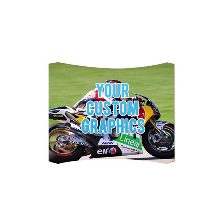 10-Foot Curved Fabric Pop Up with Graphic 2