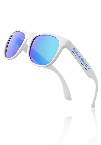 Color Lens Sunglasses w White Frames 7