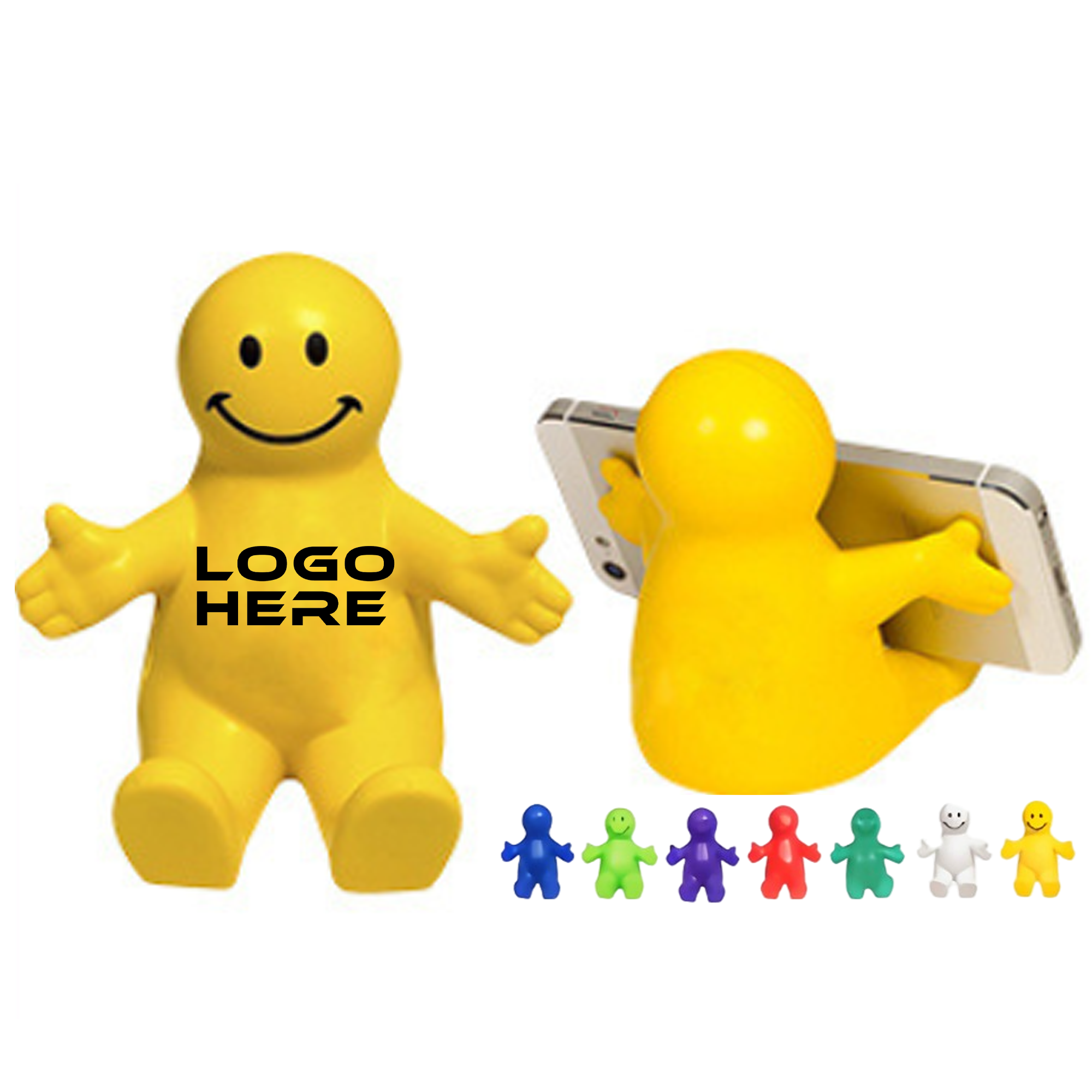 Smiley Face Person Phone Holder Stress Ball 2