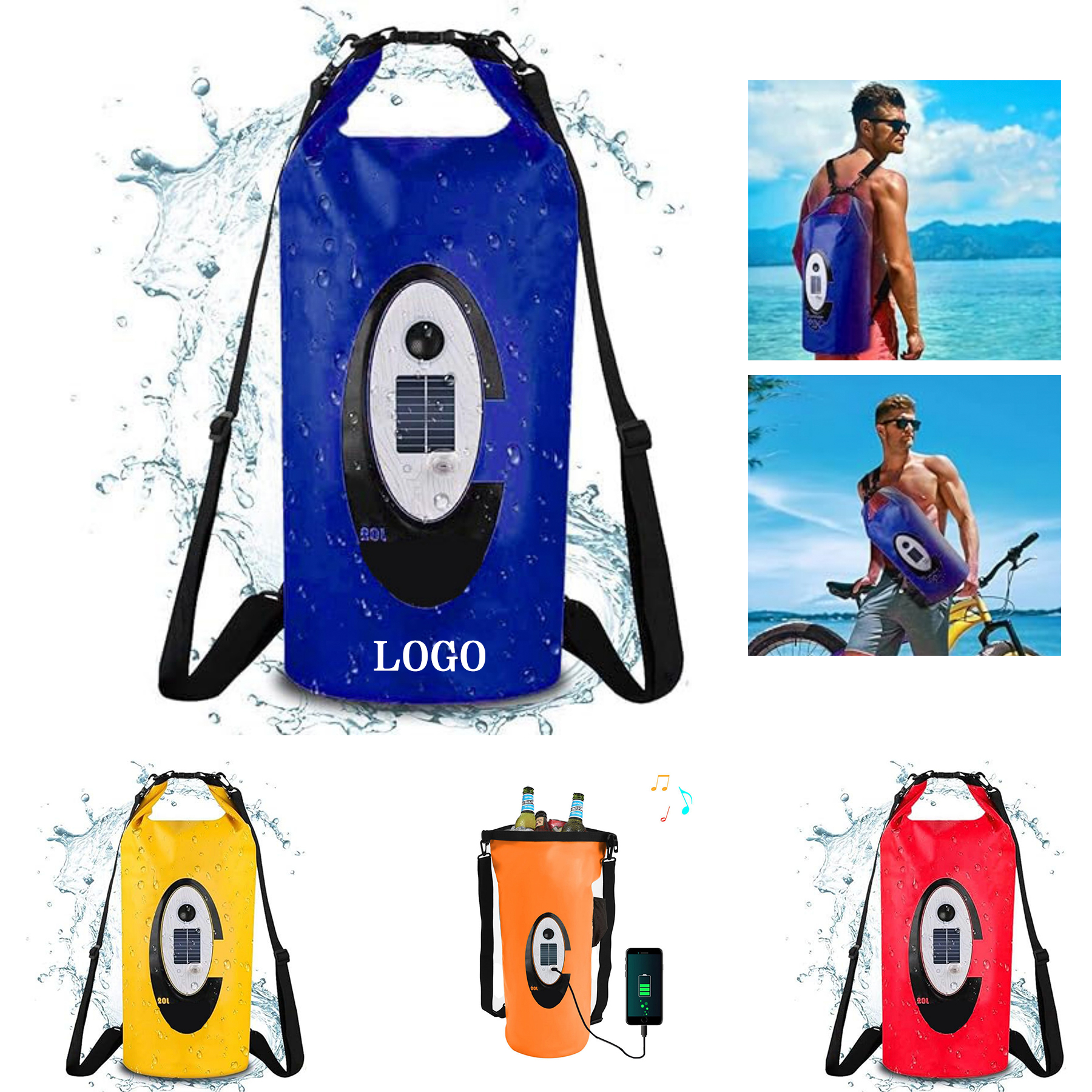 20L Wireless Speaker Waterproof Lighting Bag 4
