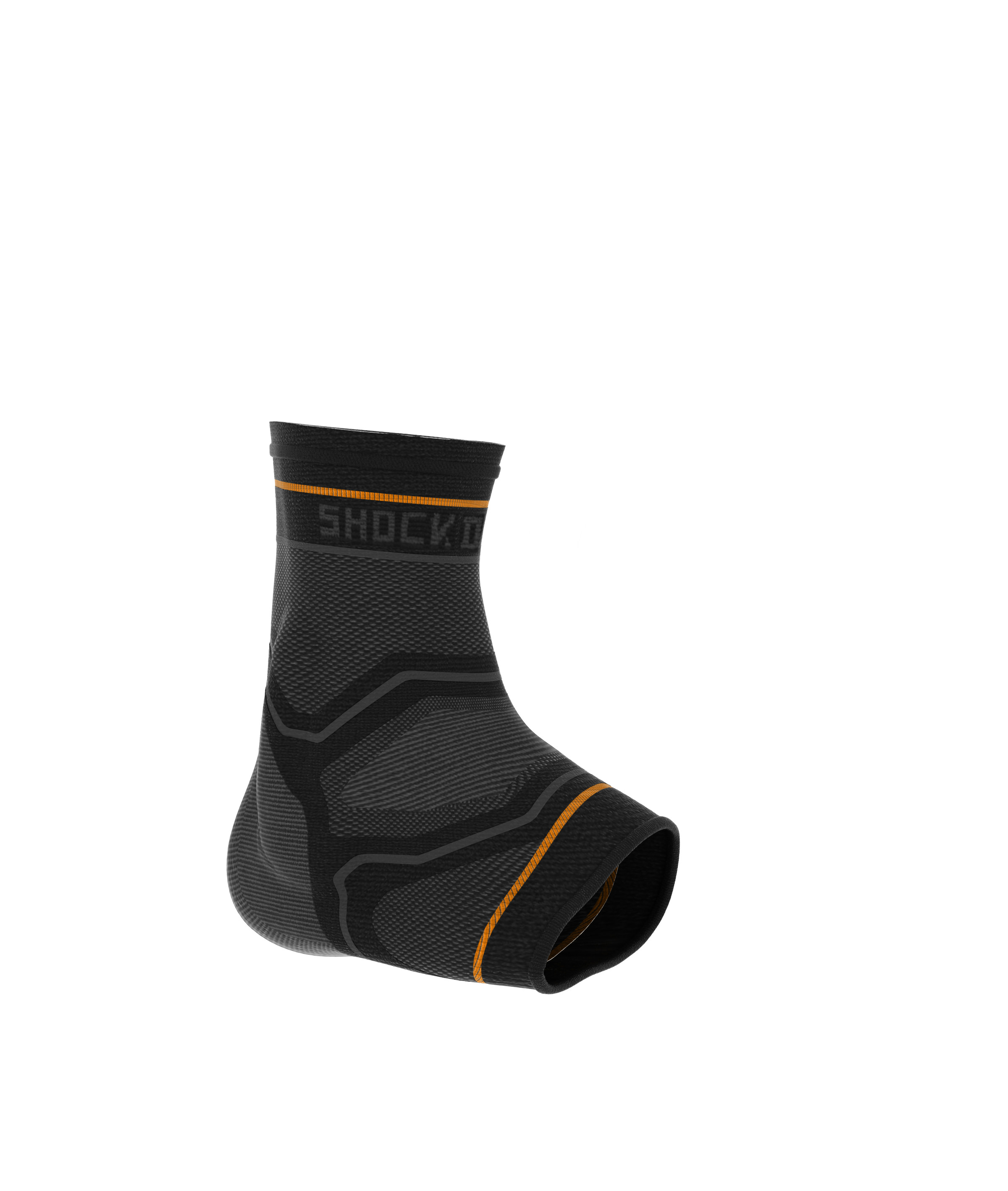 Comp Knit Ankle Slv w/Gel Supp Blk/Gry 2