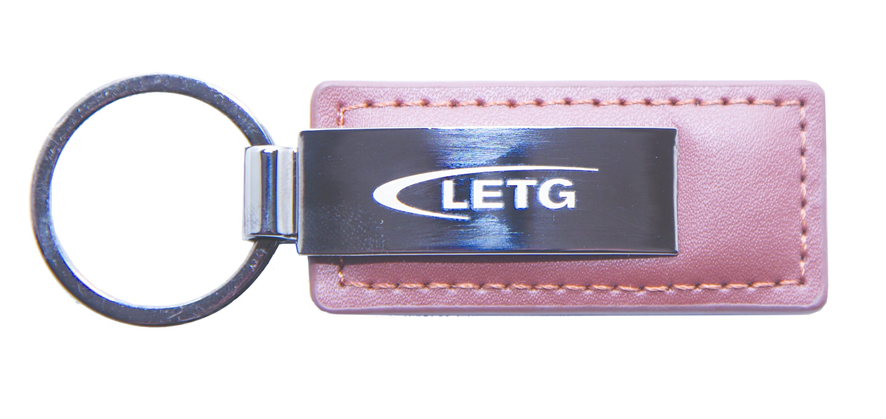 Inwest Keychain Brown Leather with Gunmetal