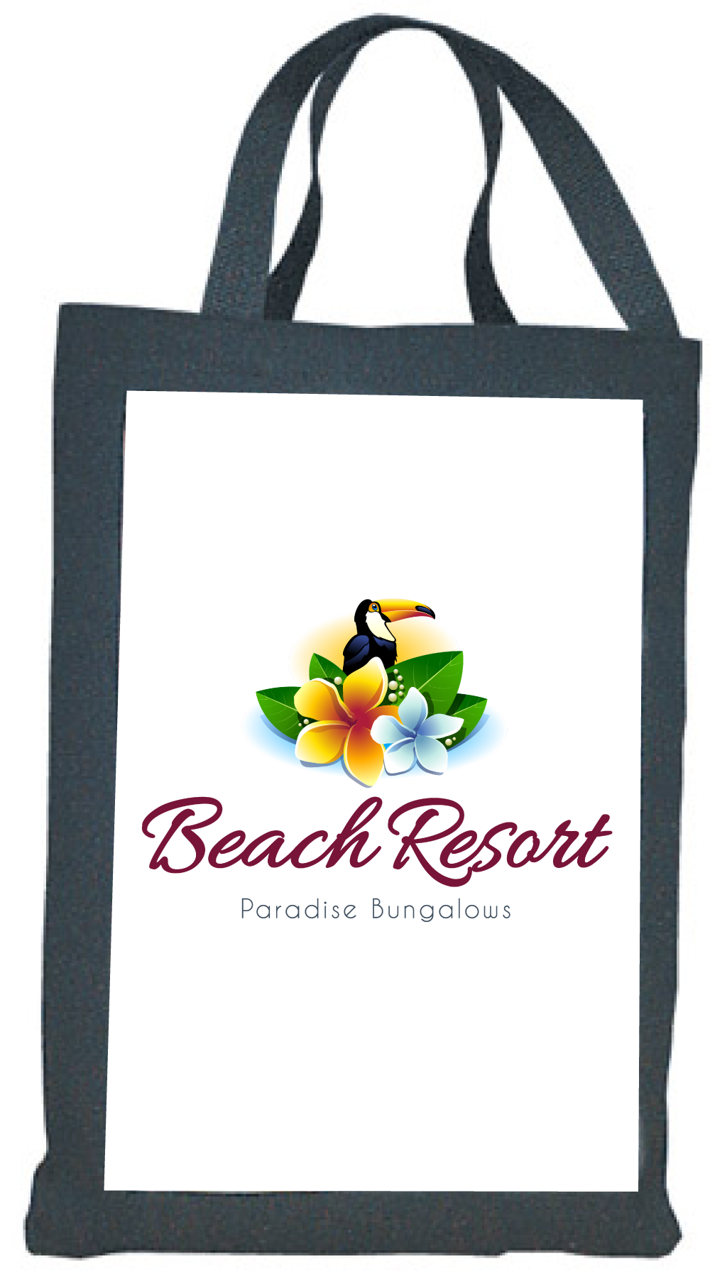 Tall Tote Bag with Pocket, custom tote bag with logo imprint 2
