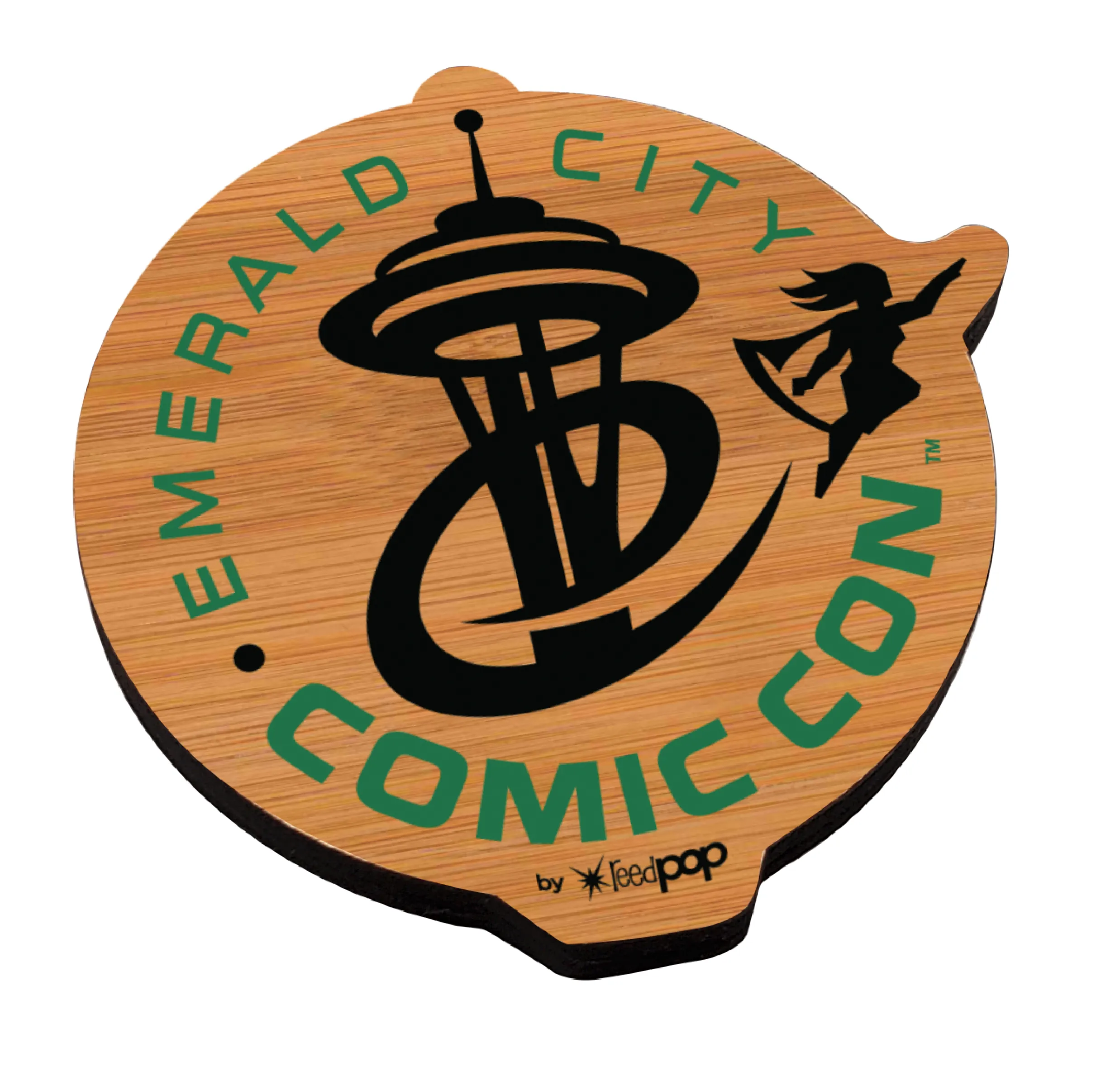 Custom Ultra Vivid Bamboo Magnets with Disc Magnet