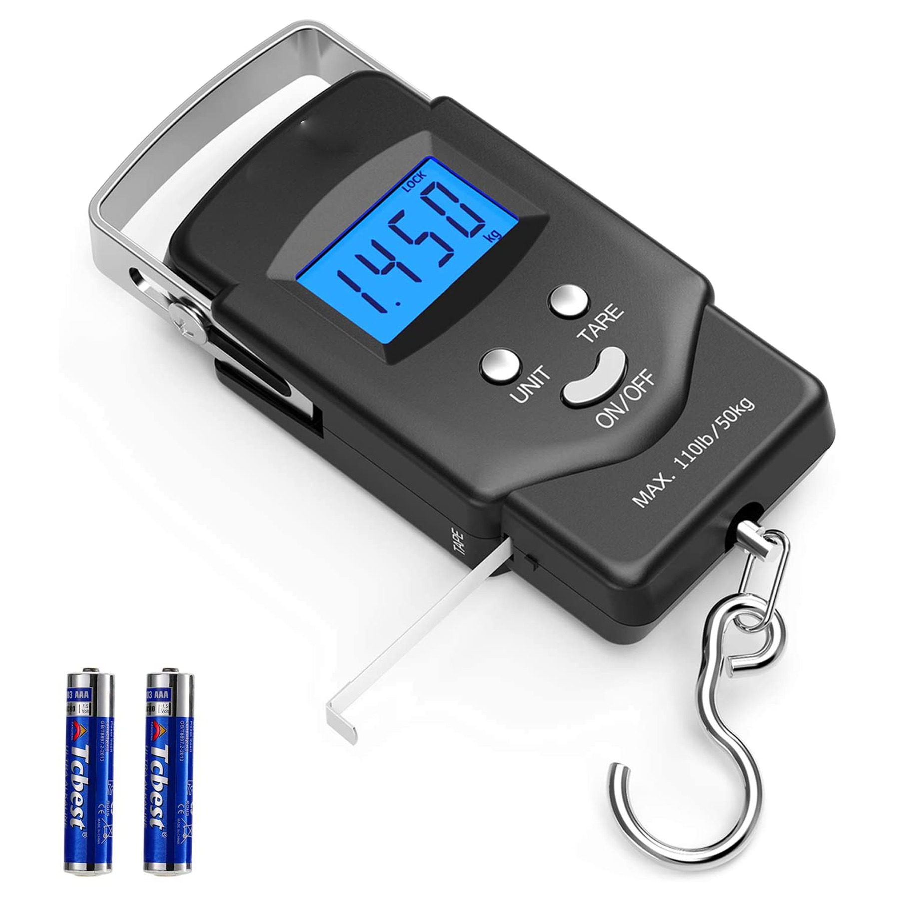 Backlit LCD Display 110lb/50kg PS01 Fishing Scale