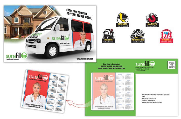 Delivery Magna-Peel Postcard (8.5x5.25) with 3.5x4 Magnet 3
