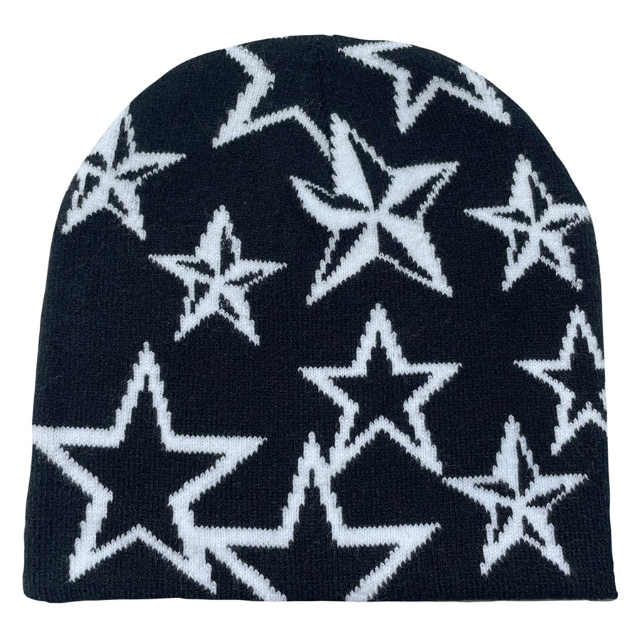 Star Pattern Stretch Beanie with Custom Logo 4