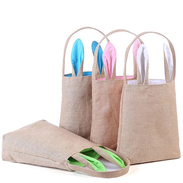 Burlap Easter Bunny Bag 1