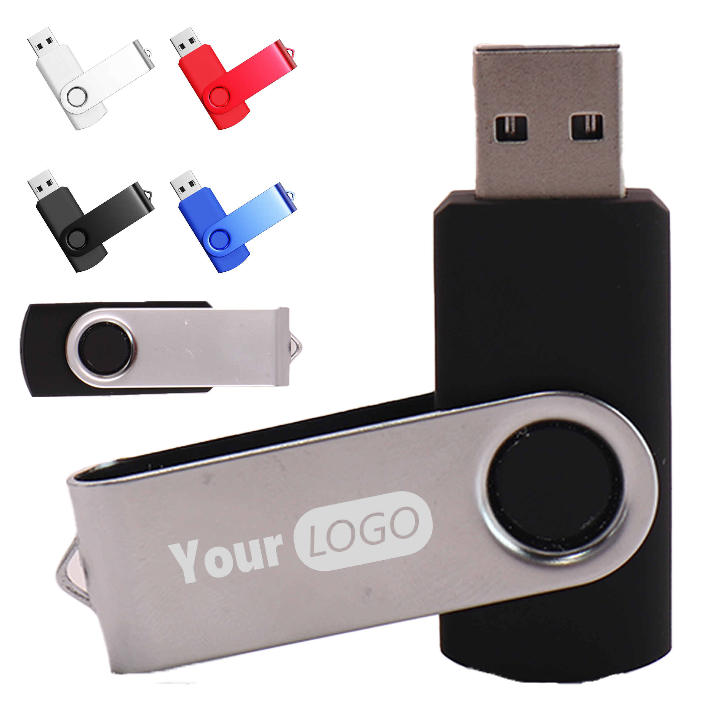 Metal 4GB Rotatable Usb Drive 1