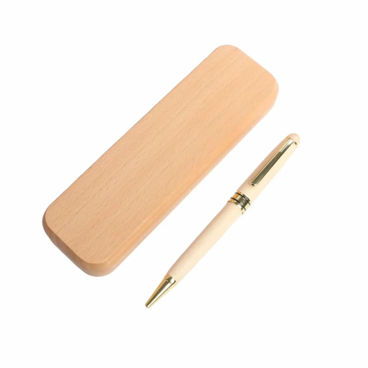 Maple Wood Pen Set - Custom Engraved Ballpoint Fountain Sign 5