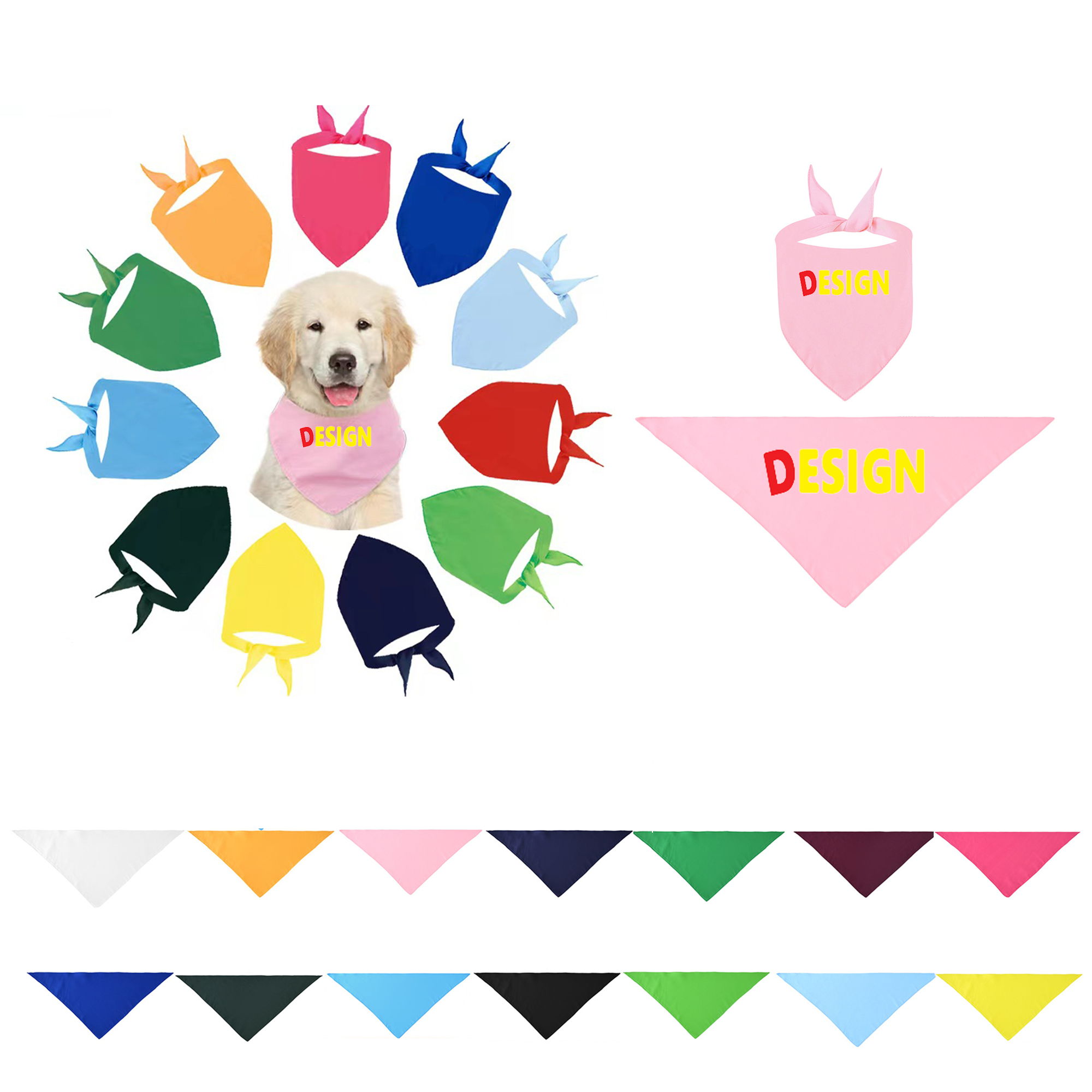 Customizable Pet bandanas MOQ 50 1