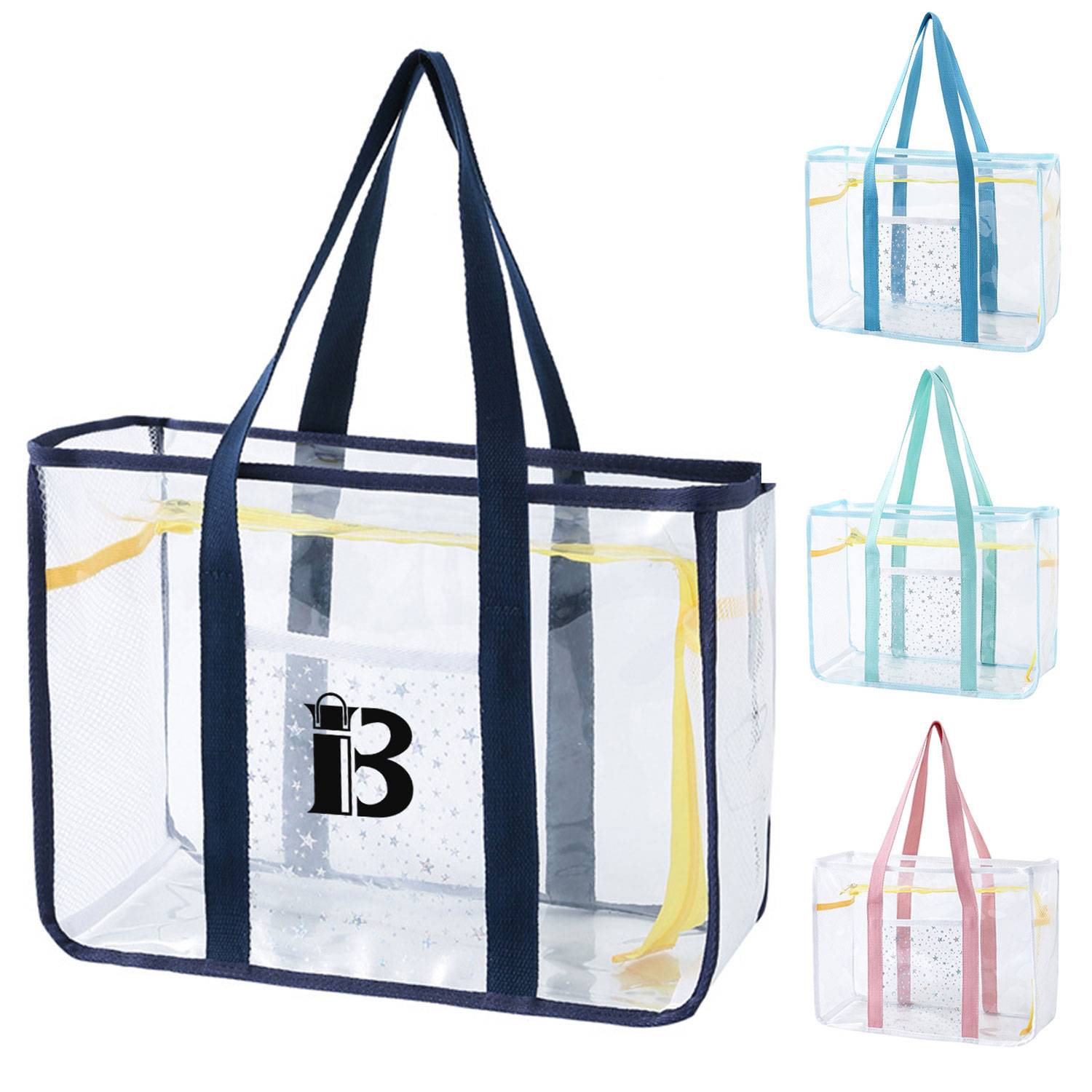 Clear PVC Tote Bag – Beach, Pool, Shower Organizer 1