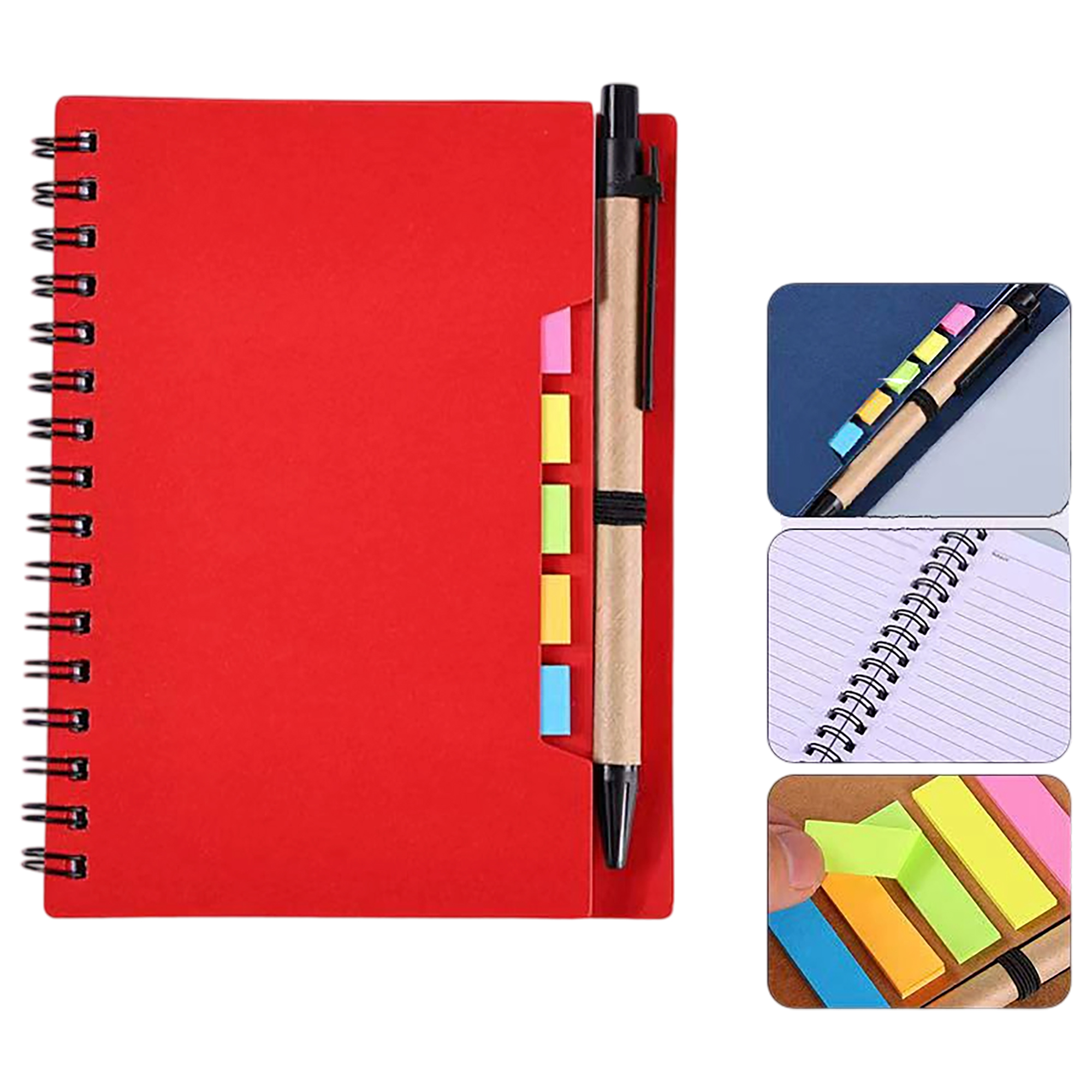 Spiral Notebook With Sticky Note And Pen 4.7" x 5.7" 2